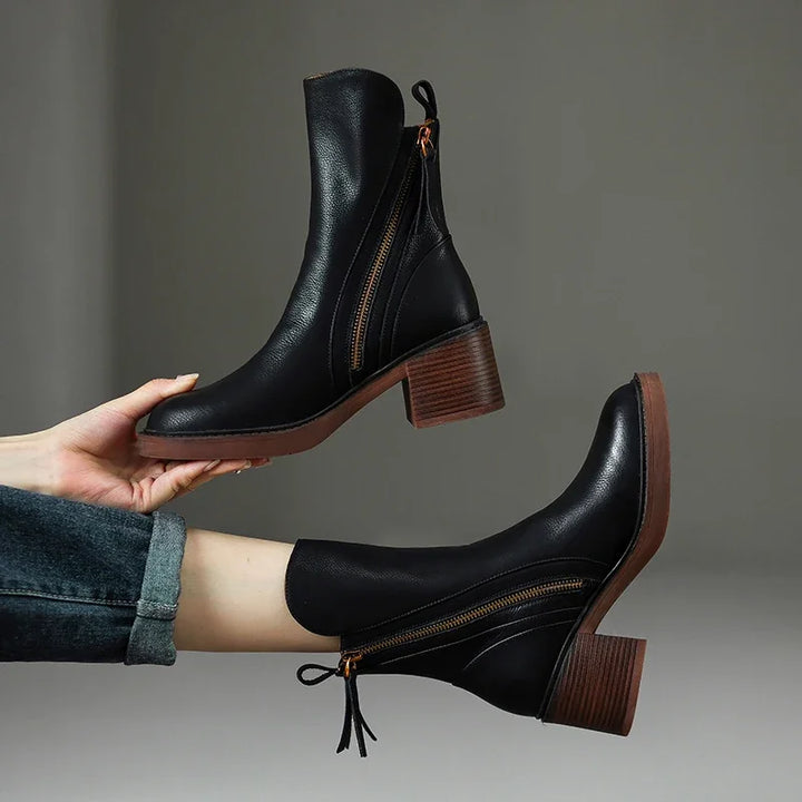 Lina Paris™ | Bottines en cuir élégantes